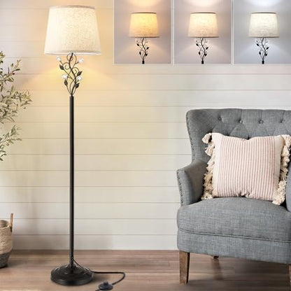 Sheetea 65’’ Floor Lamp for Living Room, Farmhouse Standing Lamp, Black - color: Black
