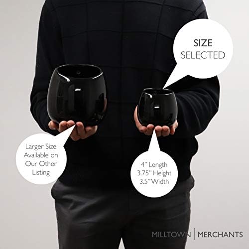 Succulent Wall Planters - Wall Vases - Black Ceramic Wall Mounted Planters - Succulent Plant Pots - Hanging Vases for Living Wall (2 Pack/Modern/Black) - color: Small Black Modern