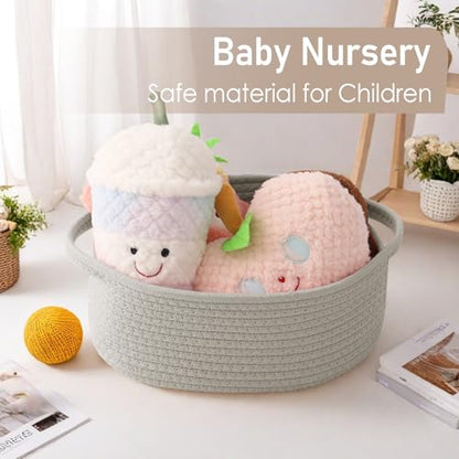 JMvicyroam Small Woven Basket, Empty Gift Basket, Grey/1 Pack - color: Grey, size: 1 Pack