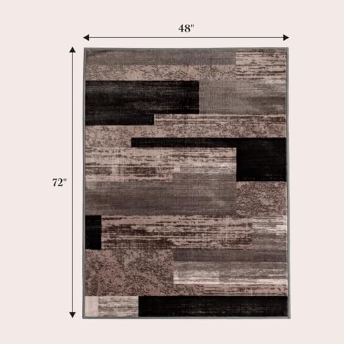 LIANLAM 4x6 Washable Area Rugs for Living Room and Bedroom(4x6,Chocolate) - color: Chocolate, size: 4' x 6' (Rectangular)