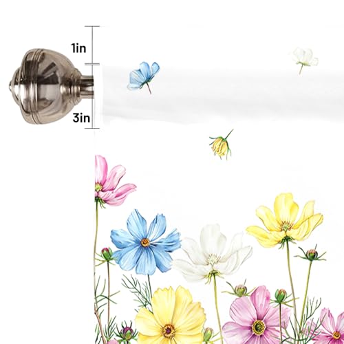 Floral Kitchen Valance Curtains Window Treatments 42x12 Inch - color: Lst-hh01442, size: 42"W x 12"L (Pack of 1)