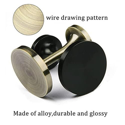 BEL AVENIR 2 Pack Curtain Holdbacks Metal Round Medallion Drapery Tiebacks Wall Hooks Modern Simple Style Home Decor with 2pcs Screws (Bronze) - color: Bronze