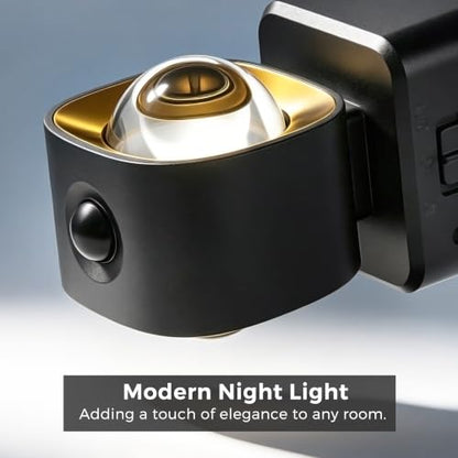 L LOHAS LED Night Light, Motion Sensor Night Lights Plug in Wall Projector - color: Black-Motion