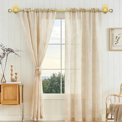 USFOOK Gold Curtain Rods No Drilling 16 to 30 Inch, 2 Pack - color: Gold, size: 16-30"(2 pack)