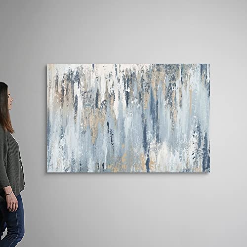 CANVAS ON DEMAND Blue Illusion Canvas Wall Art Print by Patricia Pinto, Abstract, Contemporary, Home Decor, Artwork, 60"x40" Modern Artwork, 60"x40" - size: 60"L x 40"W