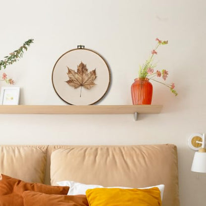 JUIOEIU Rustic Fall Maple Leaf Farmhouse Round Wall Decor 10x10in 989 - color: Maple leaves
