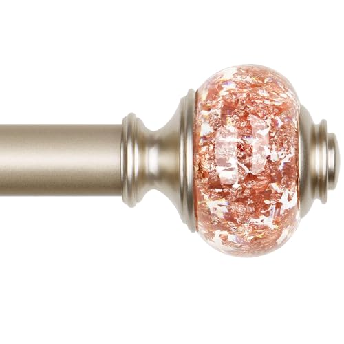 USFOOK Curtain Rods for Windows 48 to 84, Rose Gold - color: Rose Gold, size: 48-84"