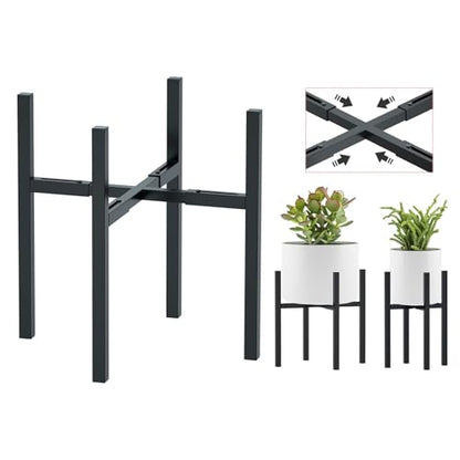 Urban Deco 1PK Adjustable Metal Plant Stand, Fits 8-14 Inch Pots, Black - size: 8-14inch 1PK