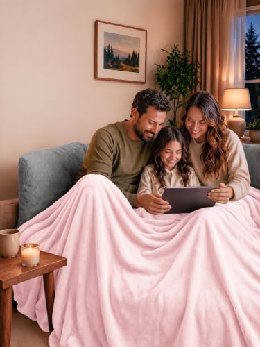 Utopia Bedding Ultra Soft Fleece Bed Blanket Throw Size Pink (50x60 Inches) - color: Pink, size: Throw (50x60 Inch)