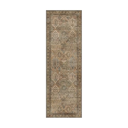 2x6 Runner Rug for Hallway Entryway Kitchen Rug Washable Runner Warm Taupe - color: Area Warm Taupe, size: 2' x 6' (Rectangular)