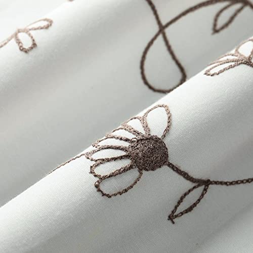 VOGOL Blue Floral Kitchen Valance, Linen Look, 52 x 18 Inches - color: Blue, size: 52"W x 18"L (Pack of 1)