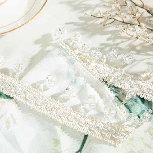 VOGOL Faux Linen Bird Pattern Valance, Rod Pocket, 52 x 16, 1 Panel, Green - color: Birds Green, size: 52"W x 16"L (Pack of 1)