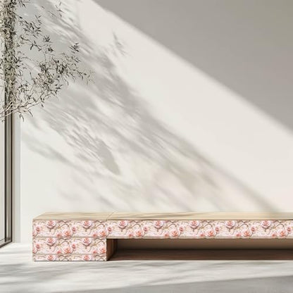 IVN Wallpaper Border Peel and Stick Wall Romantic Pink Rose 4x196 Inch - color: Romantic Pink Rose