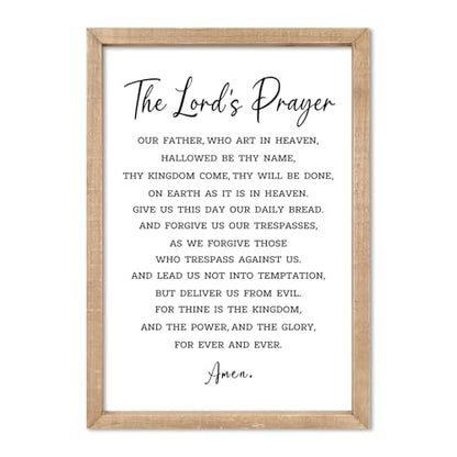 comurdyo Christian Wall Art The Lords Prayer Sign 16"×11" Wood - color: Christian (Wood), size: 16"L x 11"W
