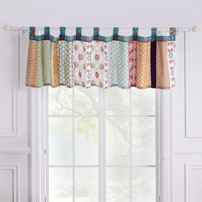 Barefoot Bungalow Thalia Window Valance, Multi Color - color: Tango