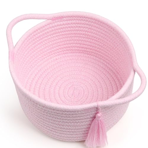 Small Gift Basket Empty to Fill, Cellophane Bag & Ribbon, Pink - color: Pastel Pink, size: 1 Pack