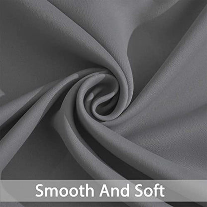 Yakamok Grey Room Darkening Window Curtains 42x36 Inch for Kitchen - color: Grey, size: 42"W x 36"L (Pack of 2)