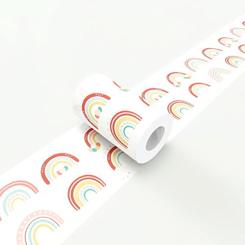 Pastel Rainbow Wallpaper Border Peel and Stick Colorful Room Trim - color: Rainbow Multicolored, size: 3.9" x 393.7"