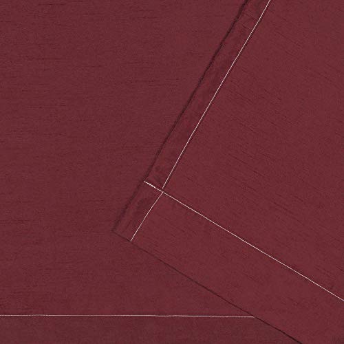 Exclusive Home Chateau Striped Faux Grommet Top Curtain Panel Pair, 54"x84", Burgundy Taupe, Pack of 2 - color: Burgundy/Taupe, size: 54"W x 84"L (Pack of 2)