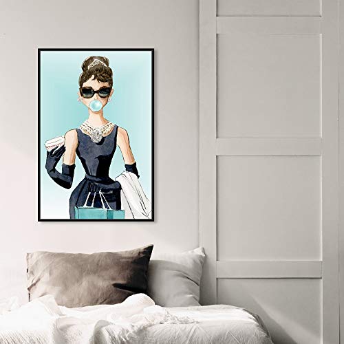 The Oliver Gal Artist Co. Abstract Wall Art Canvas - size: 30"L x 20"W, style: Black Frame