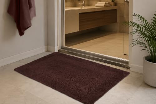 COTTON CRAFT Bath Rugs - 2 Pack Large 20x30 Soft Plush Bath Mats - Brown - color: Brown, size: 20x30 Inches