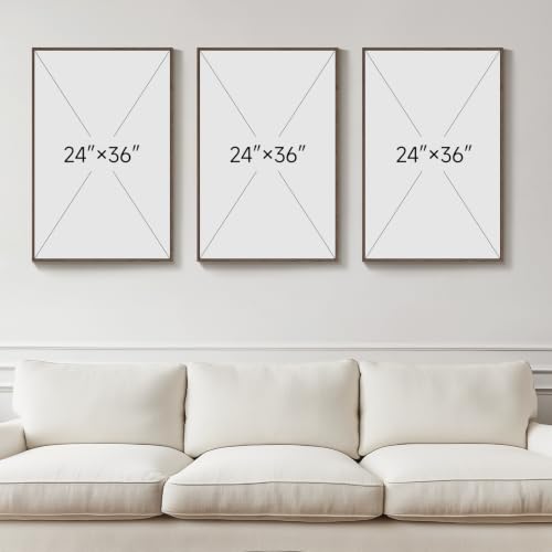Framed 3D Wood Abstract Modern Textured Wall Decor Living Room, 24x36 Inch - color: Neutral