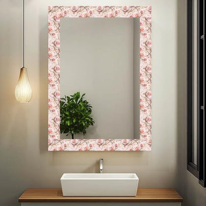 IVN Wallpaper Border Peel and Stick Wall Romantic Pink Rose 4x196 Inch - color: Romantic Pink Rose