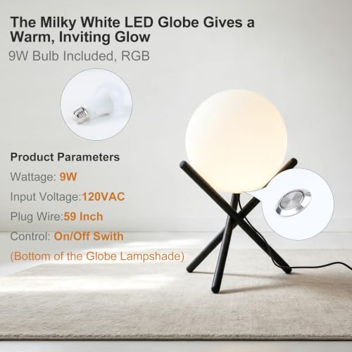 Lightdot 11.8-Inch Outdoor Globe Floor Lamp, 9W RGBCW & 3000K Warm White - color: 11.8''RGBCW