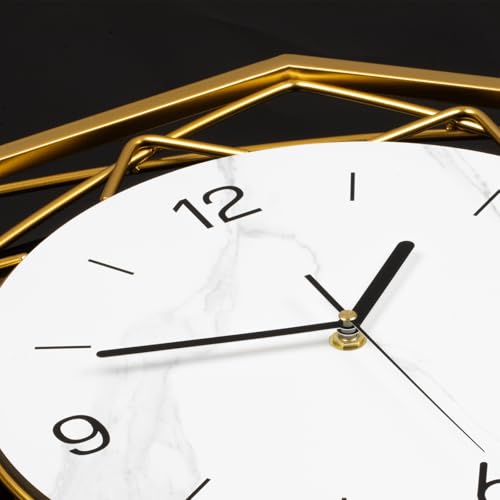 Large Wall Clocks for Living Room Decor Modern Decorative Clock | Analog Battery Operated Silent Non Ticking for Bedroom Kitchen Office Home Farmhouse Geometric Gold Clock Wall Art 16x26i nch - size: 16x26 in