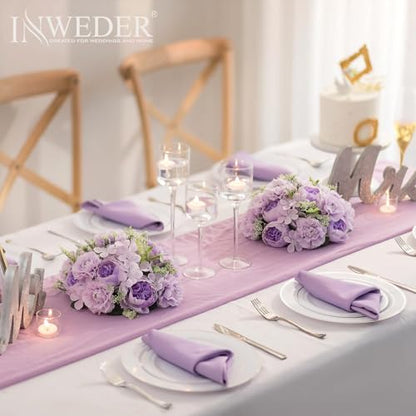 Flower Centerpieces for Wedding Tables: Light Purple, Set of 2 - color: Light Purple, size: 2 PCS