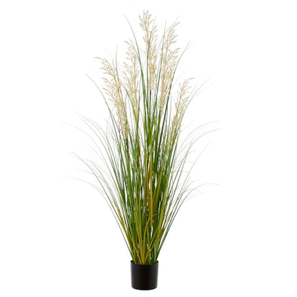 Artificial Plant, 47in Tall Pampas Grass, Faux House Plants in Pot, Indoor Decorative Flowers &Greenery for Home and Office, Ideal Housewarming Gift