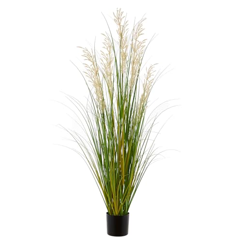 Artificial Plant, 47in Tall Pampas Grass, Faux House Plants in Pot, Indoor Decorative Flowers &Greenery for Home and Office, Ideal Housewarming Gift