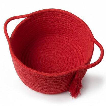Small Gift Basket Empty to Fill with Cellophane Bag & Ribbon, Red - color: Red, size: 1 Pack