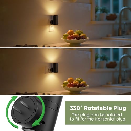 L LOHAS LED Night Light, Night Lights Plug into Wall, 5 Colors, Dimmable - color: 5CCT, size: 2 Pack