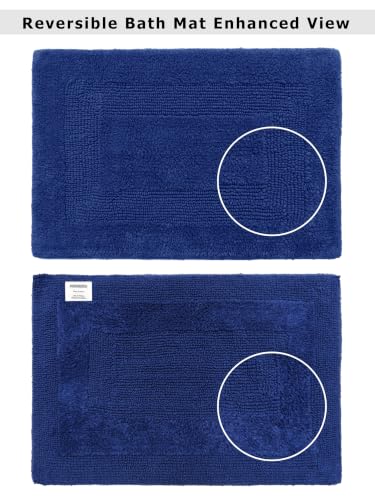 COTTON CRAFT Bath Rugs - 2 Pack Large 20x30 Soft Plush Bath Mats - Blue - color: Blue, size: 20x30 Inches
