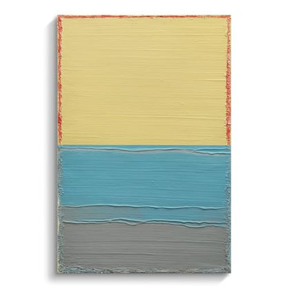 Modern Abstract Canvas Wall Art for Living Room, 3D Textured Oil Painting - color: Yellow, size: 24"L x 36"W