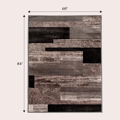 LIANLAM 5x7 Washable Area Rugs for Living Room and Bedroom(5x7,Chocolate) - color: Chocolate, size: 5' x 7' (Rectangular)