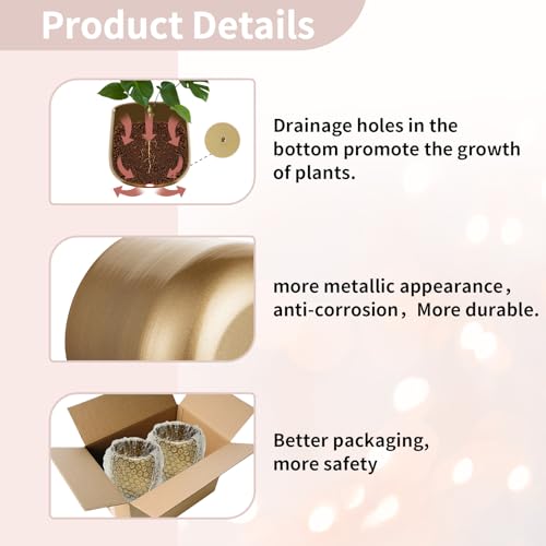 NUPTIO Gold Compote Vases Centerpiece, 4" Small Planter, 2 Pcs - color: Style 1#, size: 3.9in Tall-2pcs