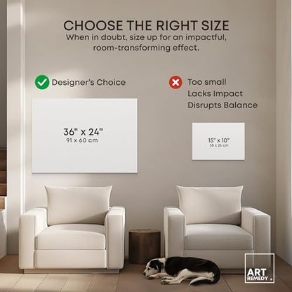Art Remedy Ricole Modern Abstract Geometric Canvas Wall Art, White Floater Frame, 24"x16"