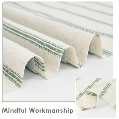 DriftAway Farmhouse Stripe Blackout Curtains, W52xL96, Loden Green - color: G Loden Green Stripe, size: 52"W x 96"L (Pack of 2)