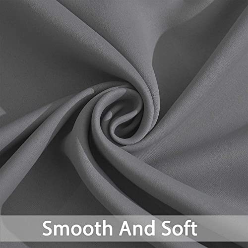 Yakamok Grey Room Darkening Curtains 62x84 inch Gray Grommet-Living Room - color: Grey, size: 62"W x 84"L (Pack of 2)
