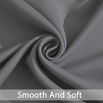 Yakamok Grey Room Darkening Curtains 62x84 inch Gray Grommet-Living Room - color: Grey, size: 62"W x 84"L (Pack of 2)