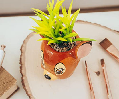Disney Bambi 5-Inch Ceramic Mini Planter with Artificial Succulent - color: Bambi