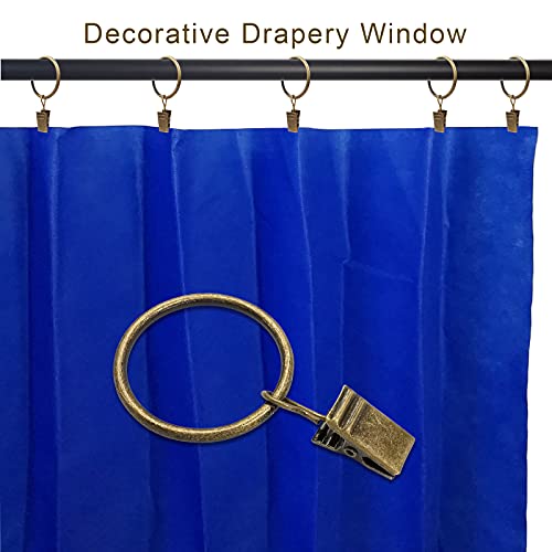 LLPJS Curtain Rings with Clips, 1.26 inch ID, 100 Pack, Bronze - color: Bronze, size: 1.26" I D Set of 100