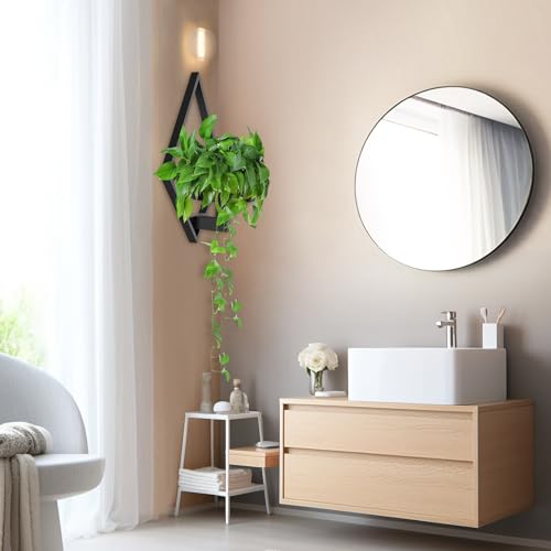 Sbosbo Wall Plant Holder, 3 Pack Metal Floating Shelves Indoor, Window Sill Plant Shelf for Bedroom Bathroom Living Room Home Office - size: 3 Pack