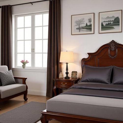 Traditional Table Lamp Rustic Farmhouse Table Lamps for Living Room Bedroom - color: Black