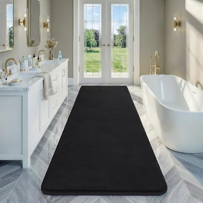 Amearea Modern Soft Hallway Runner Rug, 3x8 Feet Long Runners for Hallways - color: Black, size: 3' x 8' (Runner)