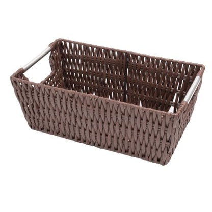 Whitmor Rattique Small Shelf Tote (6500-2712-JAVA) - color: Java, size: Small