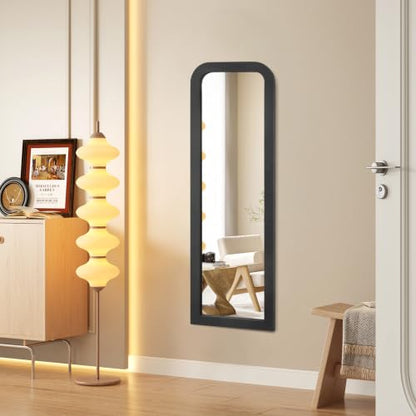 AAZZKANG Wall Mirror Full Length Rectangle Large Black Wood Framed 43"x14" - color: Black, size: 43"L x 14"W