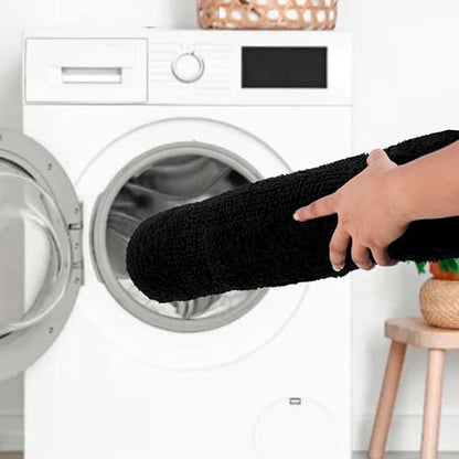 COTTON CRAFT Bath Rugs - 2 Pack Large 20x30 Soft Plush Bath Mats - Black - color: Black, size: 20x30 Inches